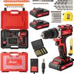 Bohrmaschine Akkuschrauber 20V 2 x Akku Ladegerät Bohrschrauber Set Schlagbohre (4) Bohrmaschine Akkuschrauber 20V 2 x Akku Ladegerät Bohrschrauber Set Schlagbohre (4)